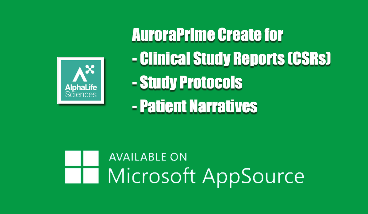 AuroraPrime Create from AlphaLife Sciences Now Available on Microsoft AppSource